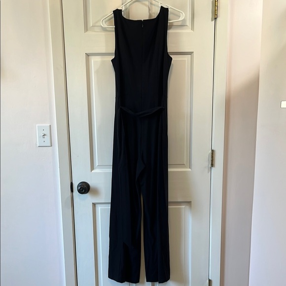 Ann Taylor Black Sleeveless Full Length Jumpsuit with Tie Waist - Size 4 - Picture 3 of 13